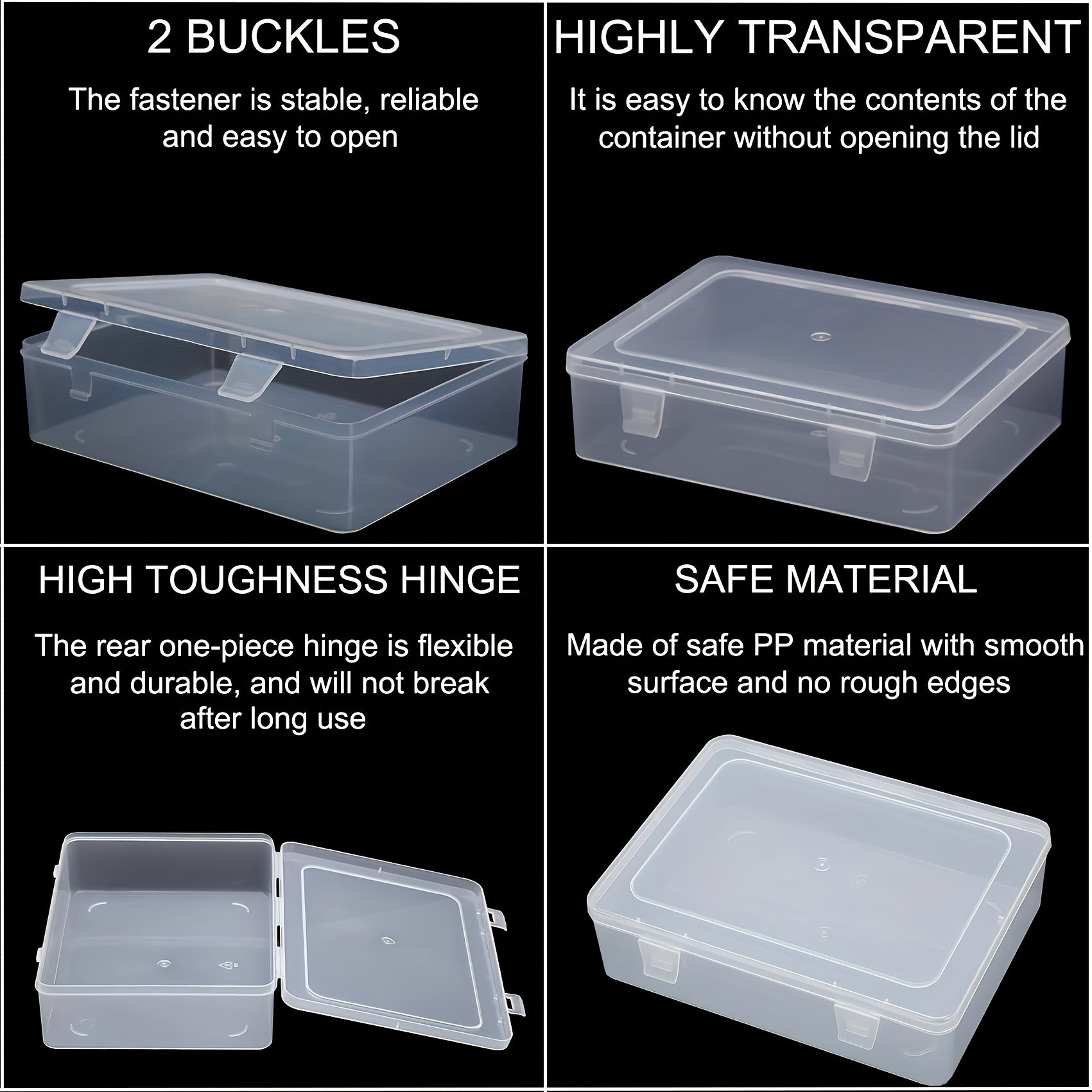 30pcs Transparent Plastic Storage Boxes for Beads, Jewelry & Crafts - Durable Organizer with Snap Closure, Removable Trays, Rectangular Shape - Perfect Gift for Crafters & Jewelry Enthusiasts, Jewelry Organizer Storage, Jewelry Boxes, Bead Organizers And