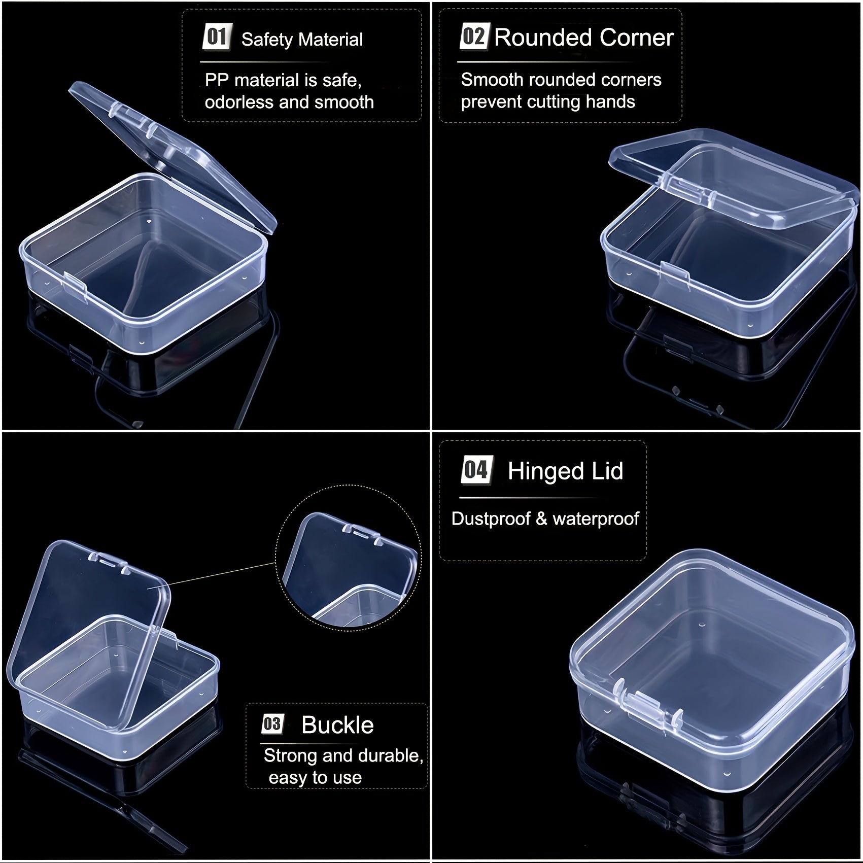 30pcs Transparent Plastic Storage Boxes for Beads, Jewelry & Crafts - Durable Organizer with Snap Closure, Removable Trays, Rectangular Shape - Perfect Gift for Crafters & Jewelry Enthusiasts, Jewelry Organizer Storage, Jewelry Boxes, Bead Organizers And