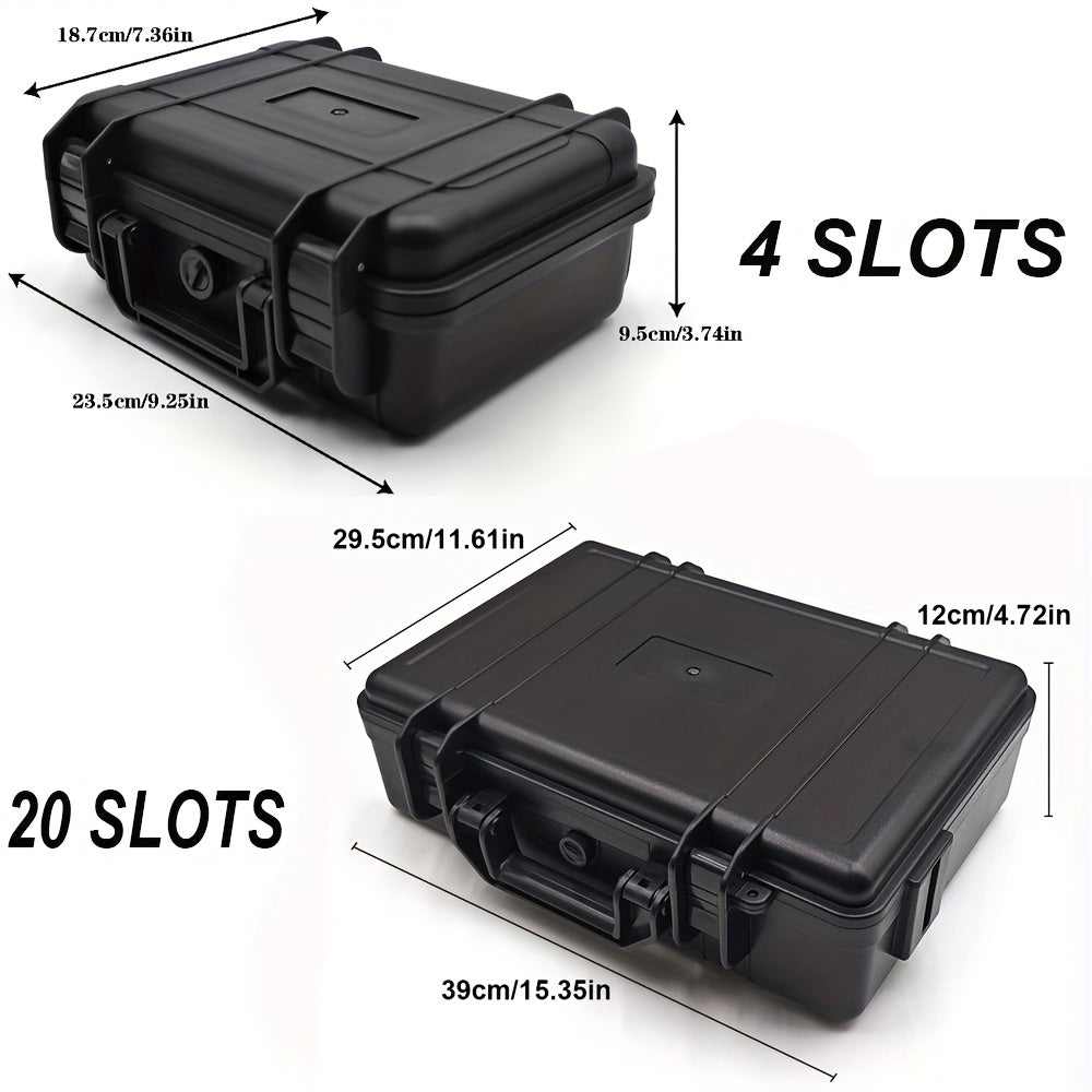 1pc Watch And Jewelry Storage Box, Portable Case, Made of High-Quality PP/ABS Material, Protective Case, Waterproof And Dustproof, Pressure-Resistant And Drop-Resistant, Designed with 4/12/20 Slots, Essential for Organizing Watches And Jewelry, Suitable