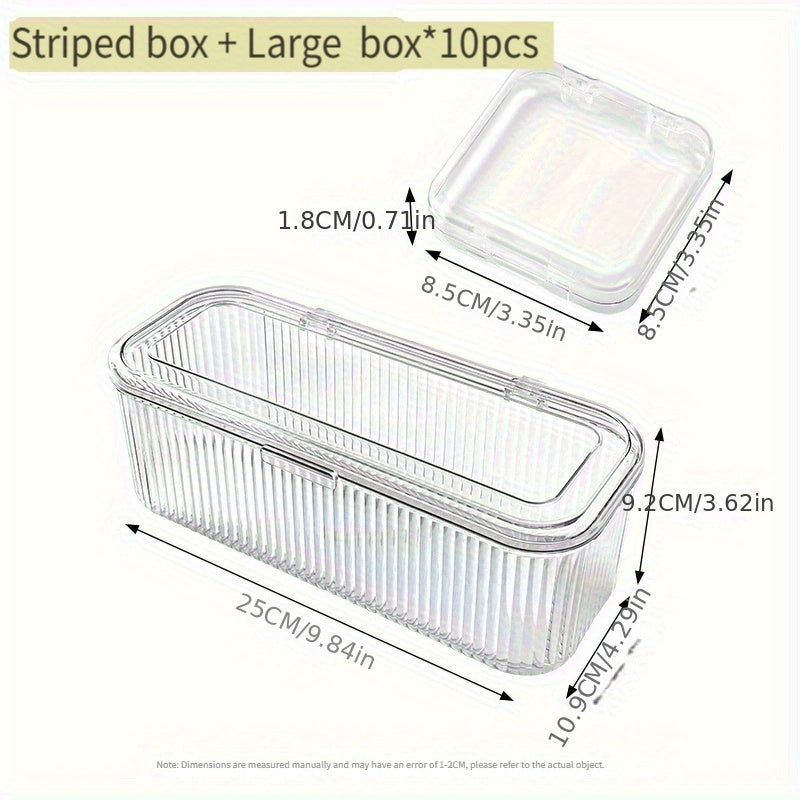 Bead Storage Box Set, Portable Jewelry Organizer, Perfect for Bracelets, Necklaces, with Dust-Proof Lid, Ideal for Storing Bangles& Jewelry