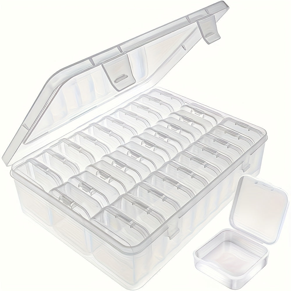 30pcs Transparent Plastic Storage Boxes for Beads, Jewelry & Crafts - Durable Organizer with Snap Closure, Removable Trays, Rectangular Shape - Perfect Gift for Crafters & Jewelry Enthusiasts, Jewelry Organizer Storage, Jewelry Boxes, Bead Organizers And