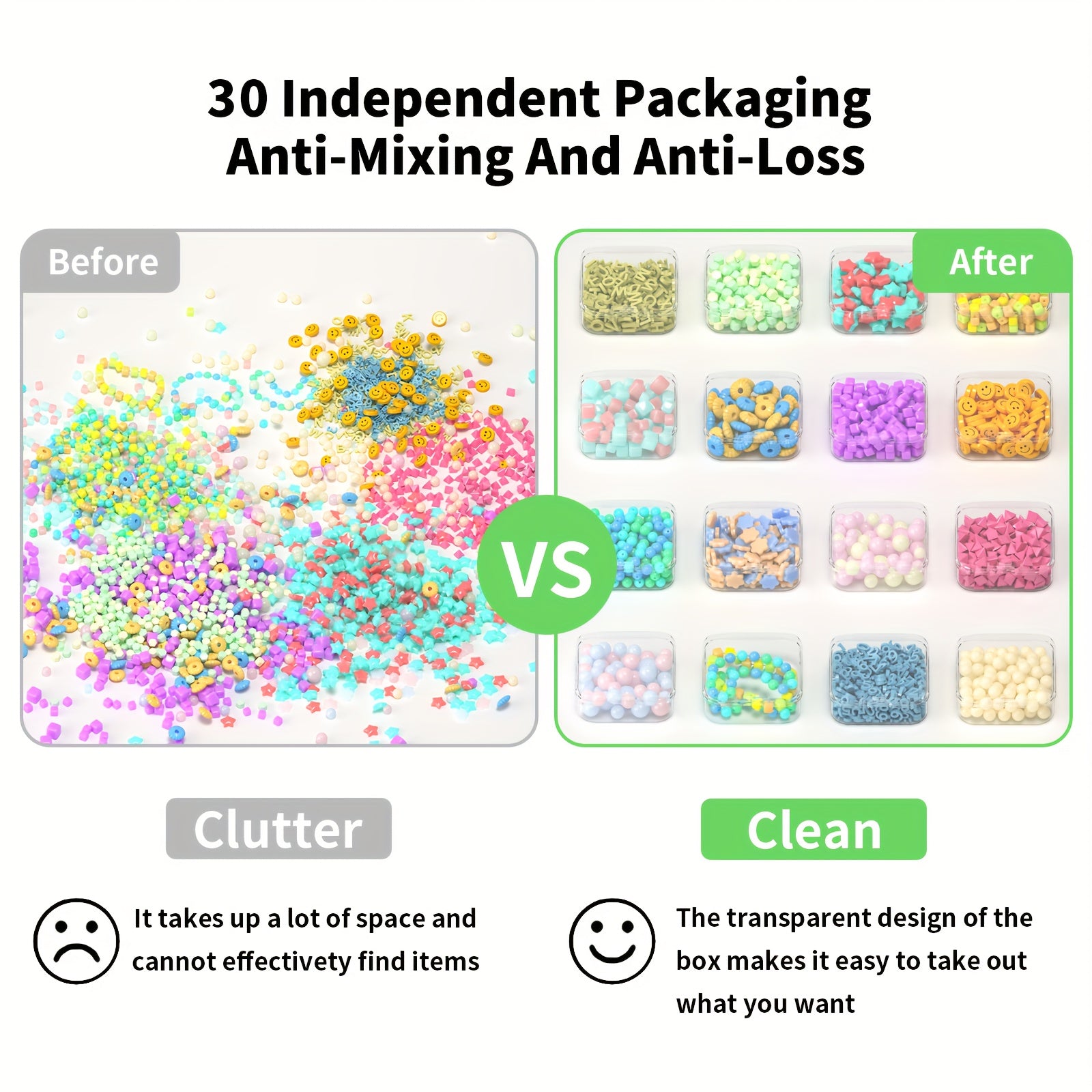 30/60pcs Of Small Jewelry Storage Boxes And Plastic Storage Boxes, Mini Transparent Jewelry Storage Boxes with Opening And Closing Lids And Rectangles, for Making DIY Jewelry Craft Nails for Bracelets