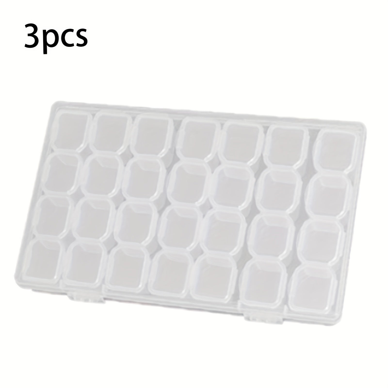 3pcs Accessories storage box, detachable 28-grid transparent box, desktop storage box, jewelry box, detachable storage box, suitable for jewelry, jewelry, beaded items organizing box