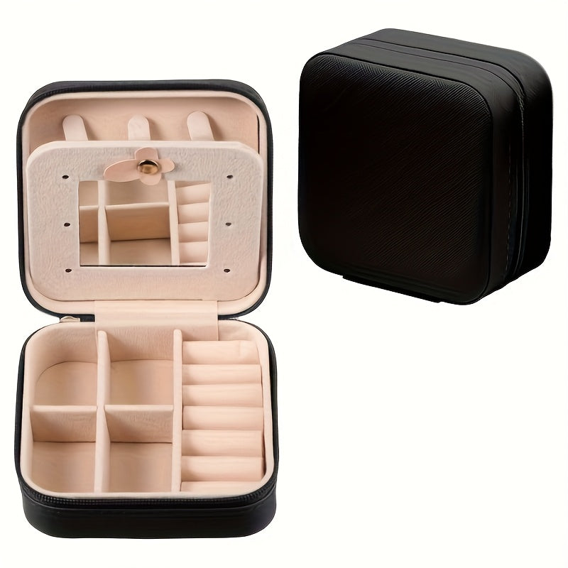 50pcs Pink and Green Combination Small Jewelry Box, Faux Leather Trinket Storage Case, Portable Earring Organizer, Perfect for Travel and Everyday Use with Bridesmaid Proposal Gift Set, Ideal for Valentine'S Day and New Year Gifts. Home Jewelry Storage