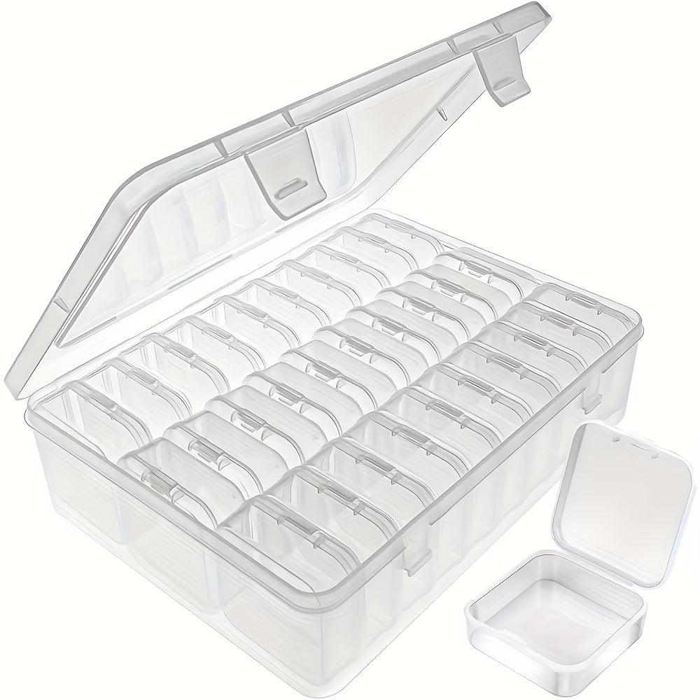 30pcs Transparent Plastic Storage Boxes for Beads, Jewelry & Crafts - Durable Organizer with Snap Closure - Perfect Gift for Crafters & Jewelry Enthusiasts, Jewelry Organizer Storage, Jewelry Boxes