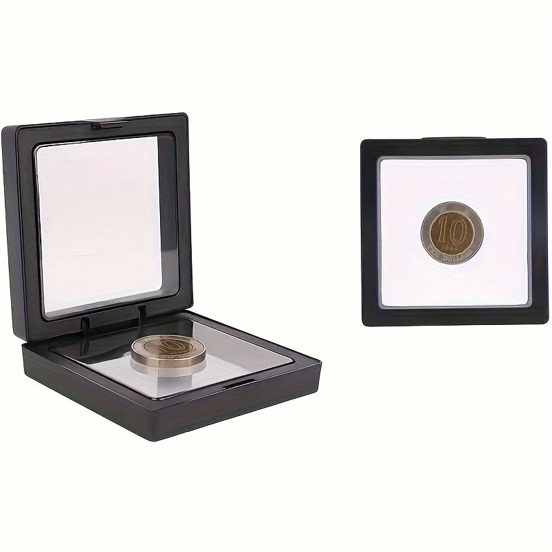 20pcs 3D Floating Display Boxes - Dustproof Jewelry Storage with Elastic Film, Transparent Hanging Organizers for Necklaces, Bracelets, Rings, Coins, Earrings & Pins, Ideal for Retail & Personal Use, Jewelry Boxes